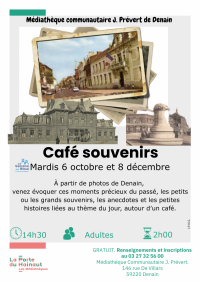 8 mardis 6 oct et 8 déc 26 Café souvenirs