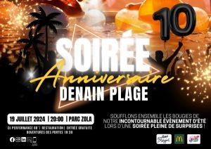 ecran - fete Denain Plage 10 ans