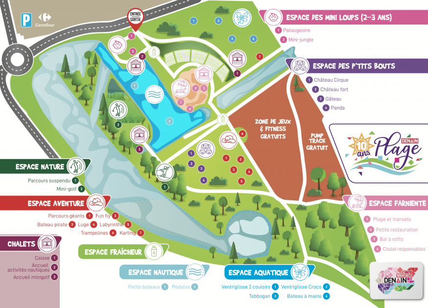 plan parc denain plage